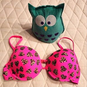 Victoria's Secret Pink Leopard Print Bra 24A